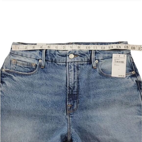 NEW Good American Good Classic Twisted Slit Split Ankle Denim Med Wash Size 8/29 - Picture 11 of 12